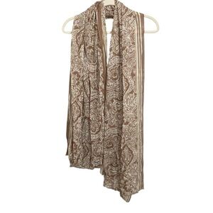 NWT Talbots Paisley Brown Curtain Scarf